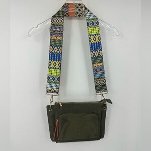 MERSI Erin Crossbody Purse Premium Lightweight Nylon Bag Olive Green | Bin D